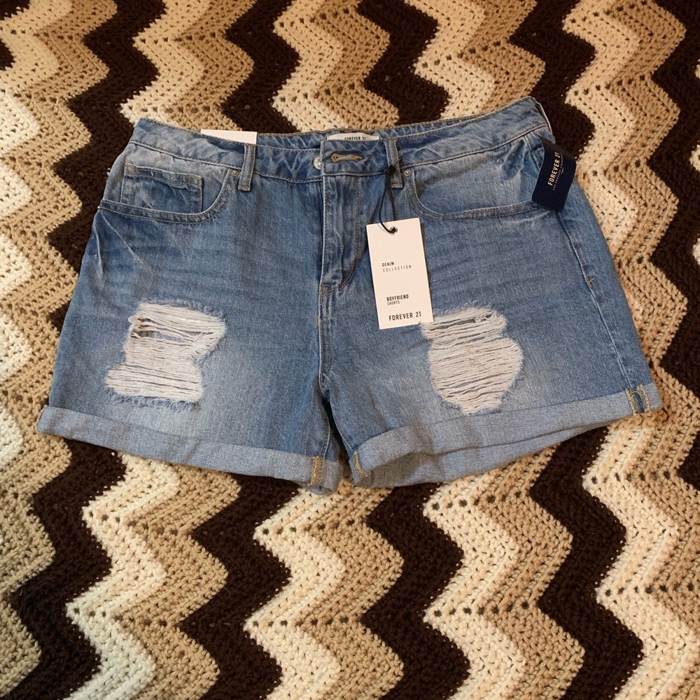 Distressed Boyfriend Shorts